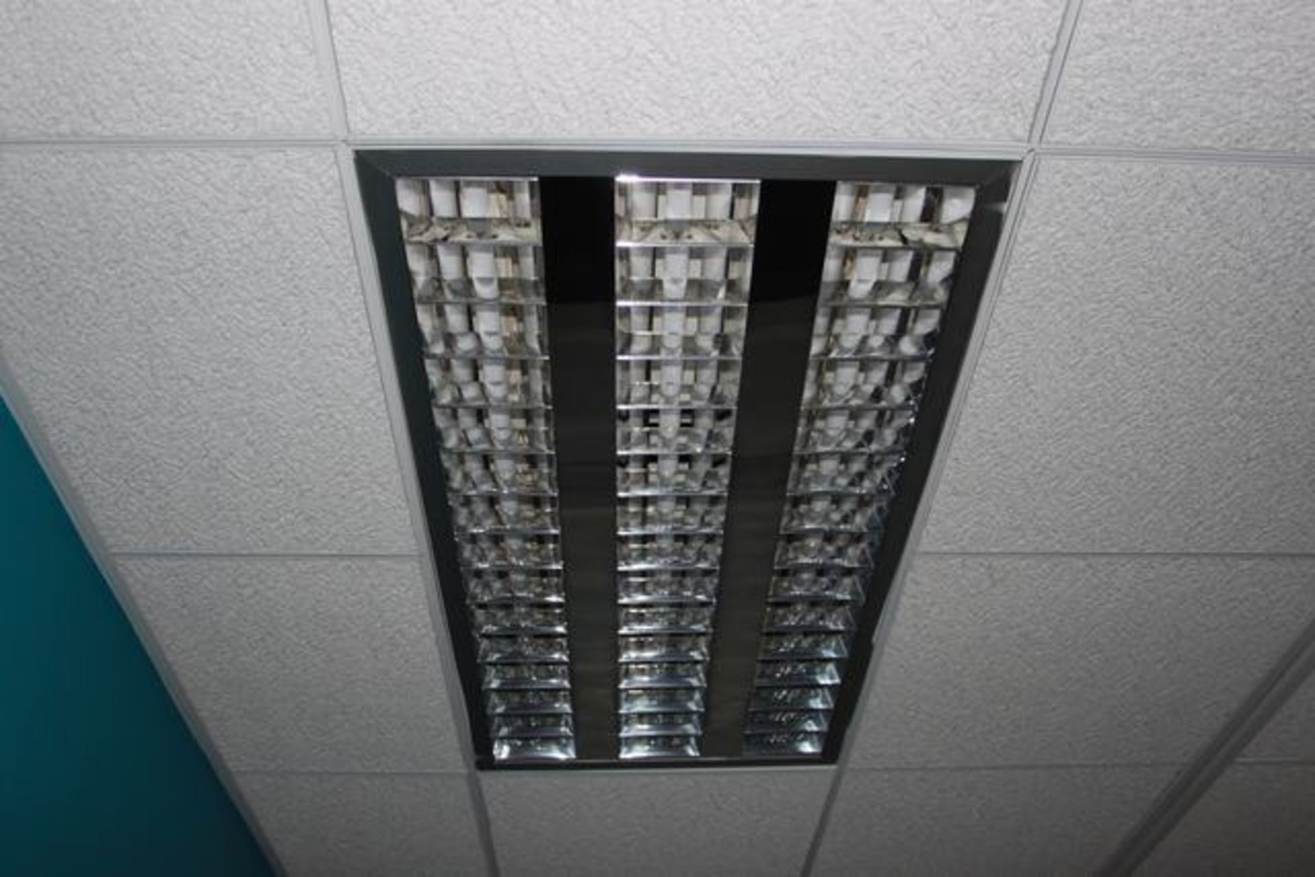 70 x Oblong luminaire light ceiling panel powder coated steel with aluminium reflector >>Lift out