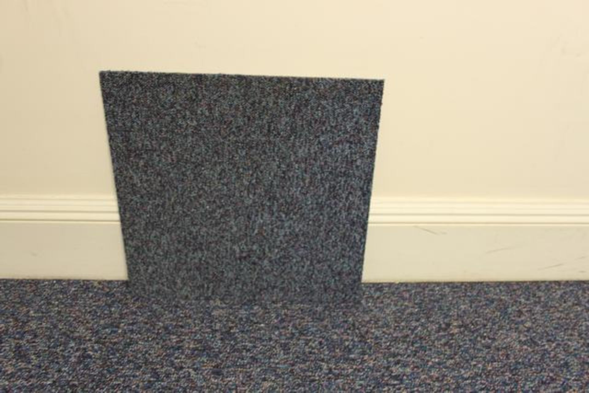 Approximately 250 x Burmatex looped pile dyed nylon carpet tile 50cm x 50cm >>Lift out charge  30
