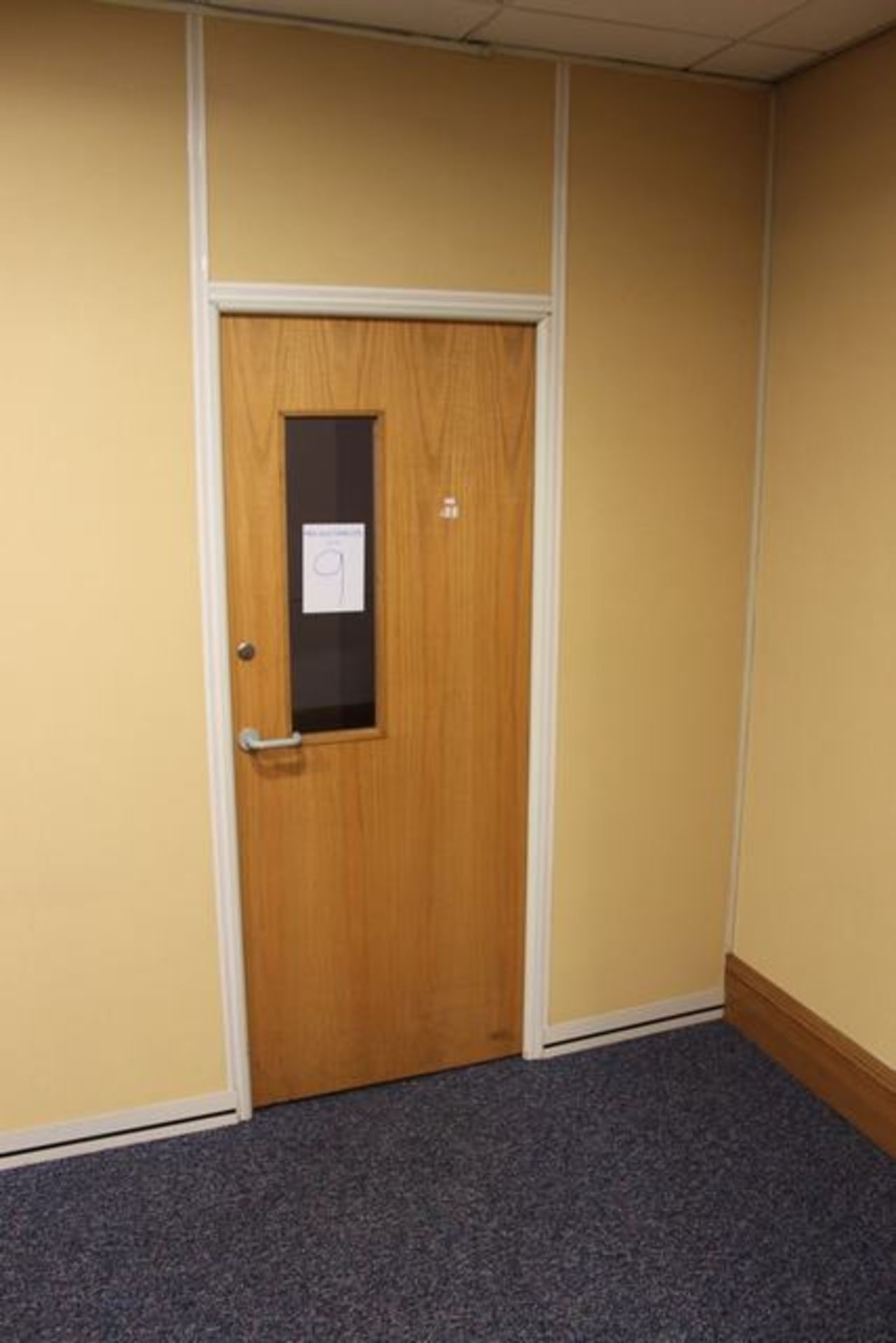 Fire rated door with glass panel 825mm x 2050mm x 45mm >>Lift out charge  5