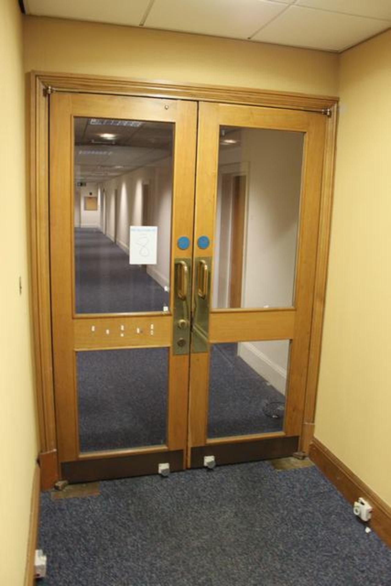 Fire rated door with glass panel 800mm x 2250mm x 45mm >>Lift out charge  5