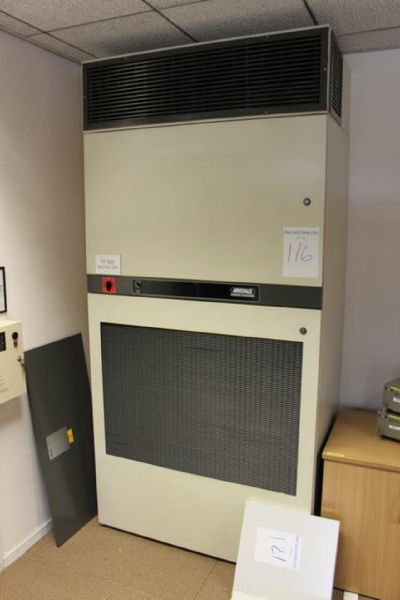 Airedale Precision air conditioning unit self-contained secure, tamper-proof fixings up flow