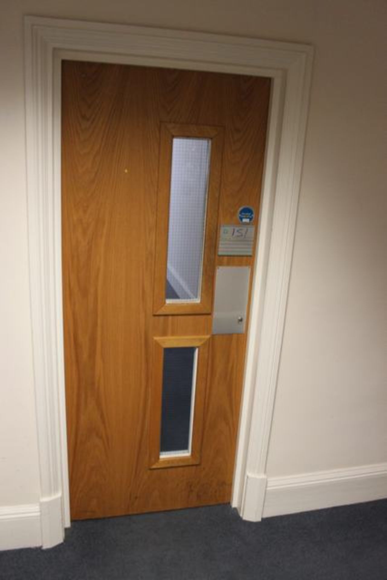 Fire rated door with viewing panel 840mm x 2040mm x 45mm >>Lift out charge  5