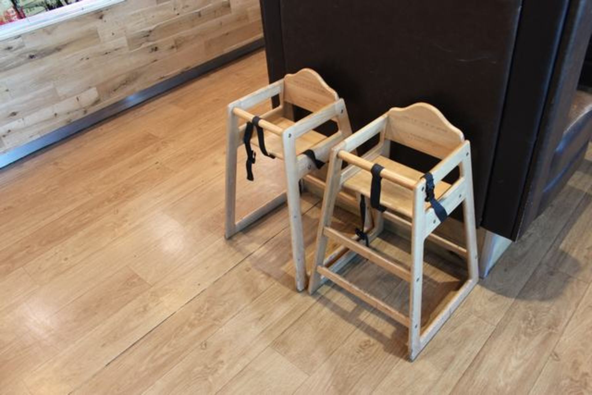 2 x Wooden baby high chair