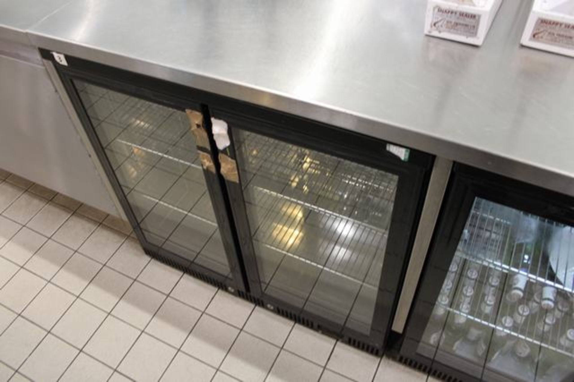 Serrco model 60500 back bar 2 hinged door bottle cooler