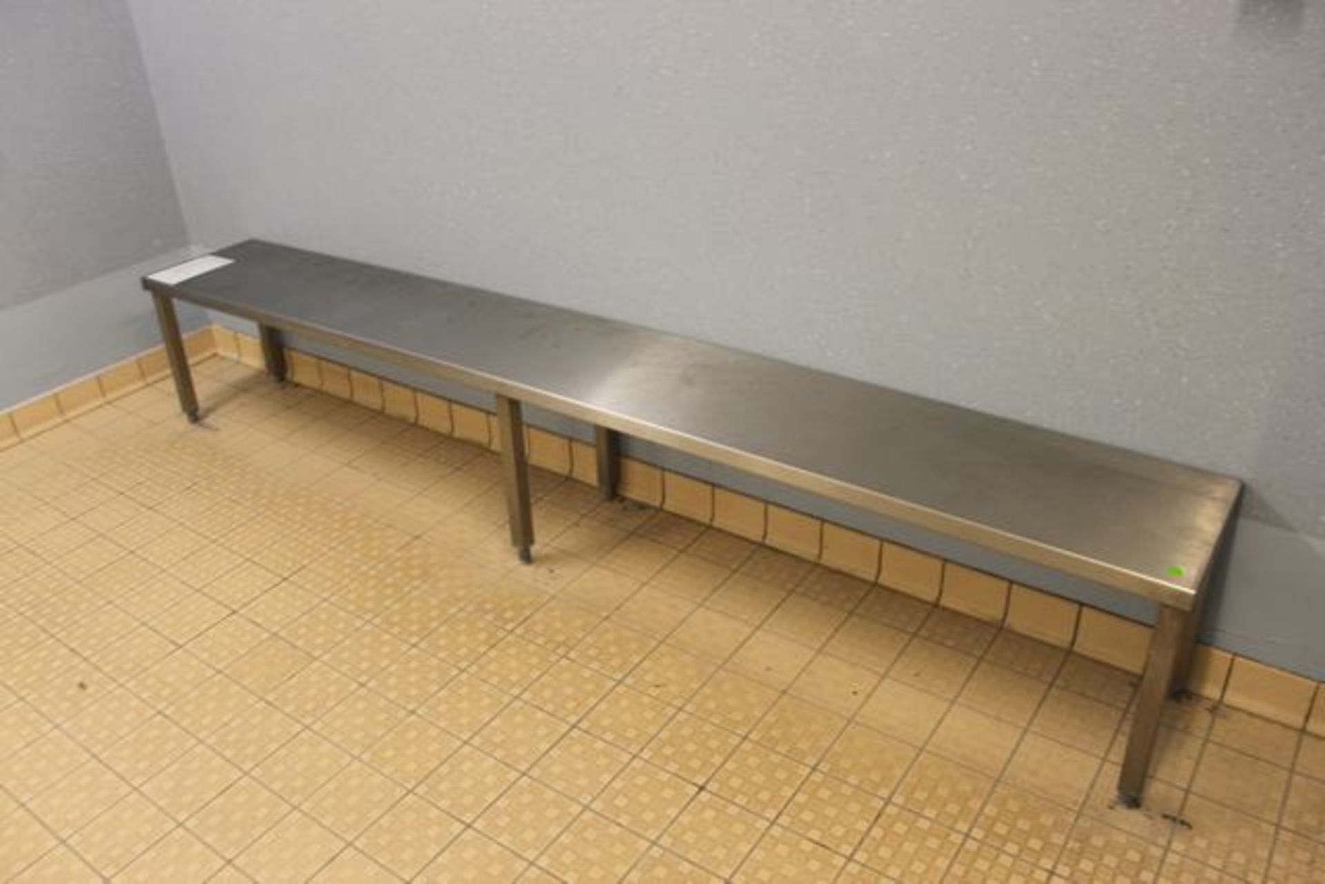 Mc Connell stainless steel bench 2900mm x 400mm x 500mm high Lift out charge  5