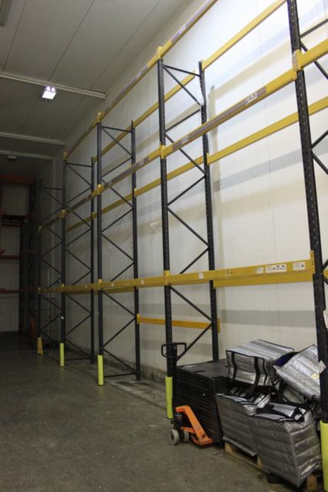 14 x bays of Dexion Speedlock compatible heavy duty pallet racking comprising of uprights and