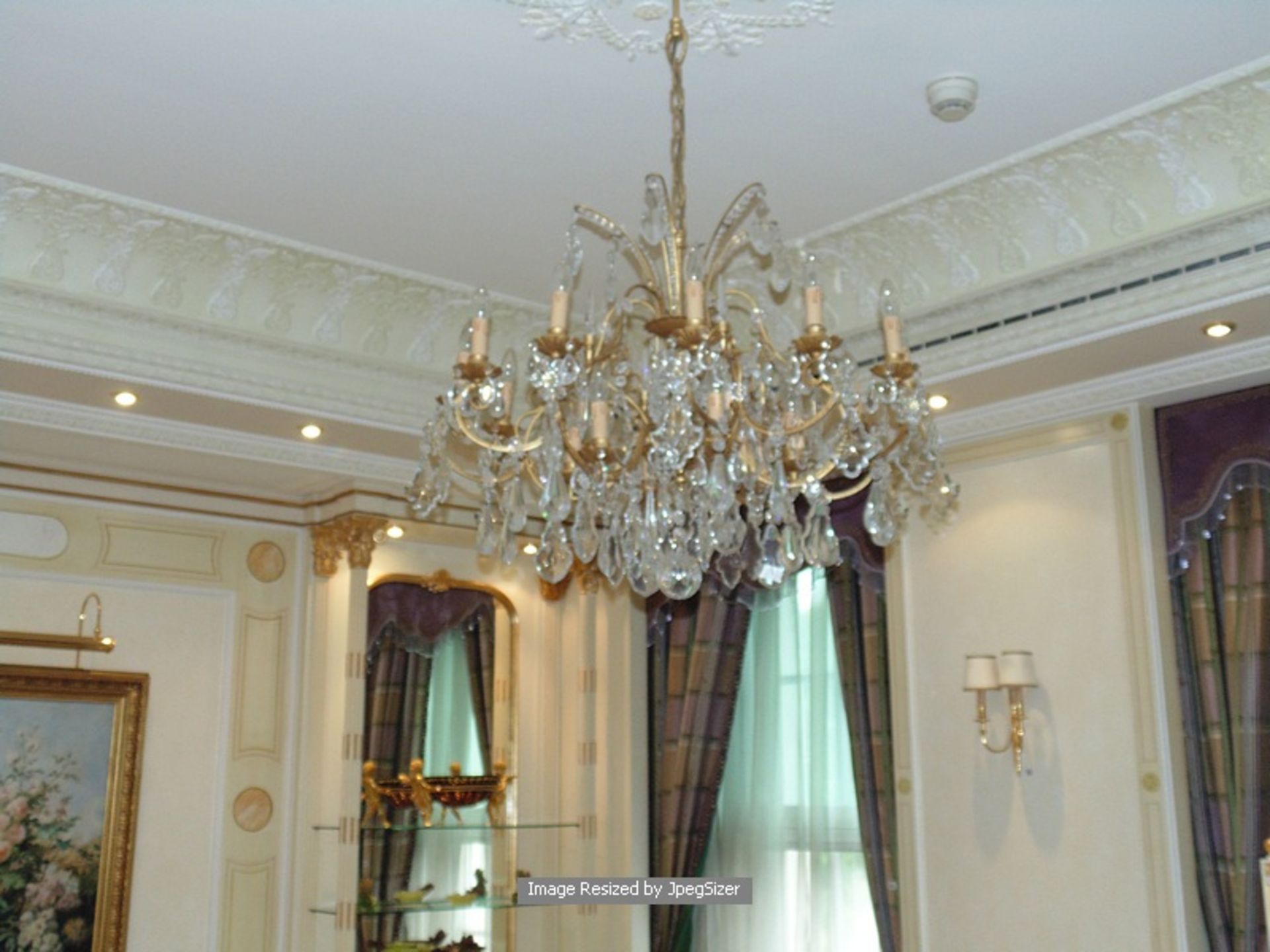 French bronze and crystal 18 arm chandelier 1250mm dropThe buyer to remove at own costs or appoint - Image 2 of 3