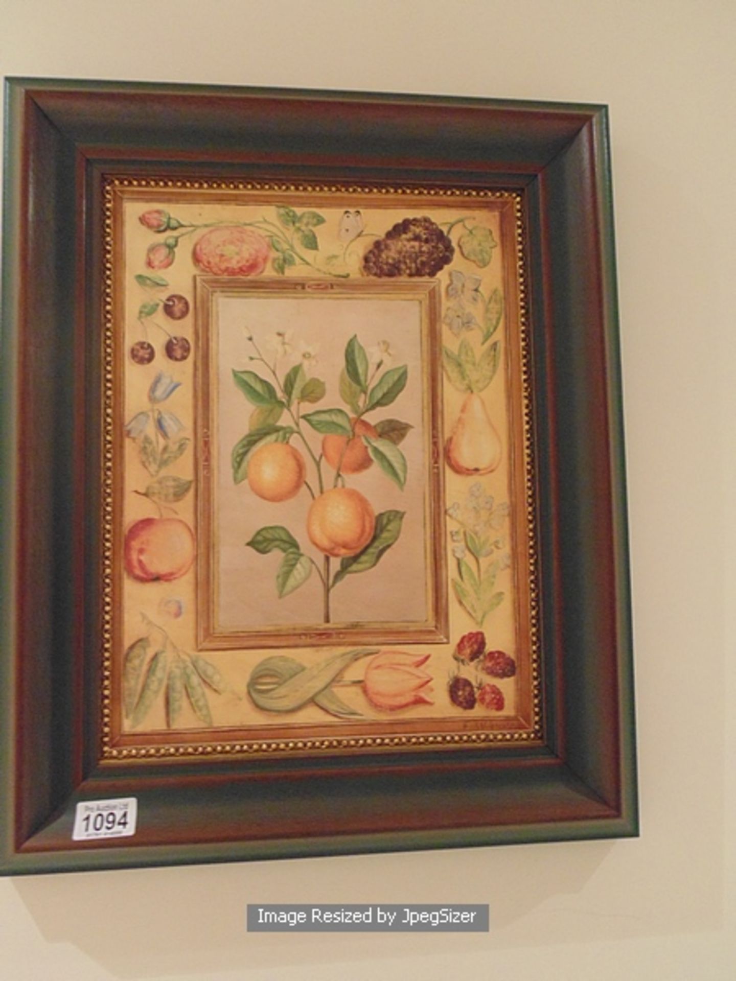 A pair of fruit prints in wooden frame 440mm x 545mm - Image 2 of 3