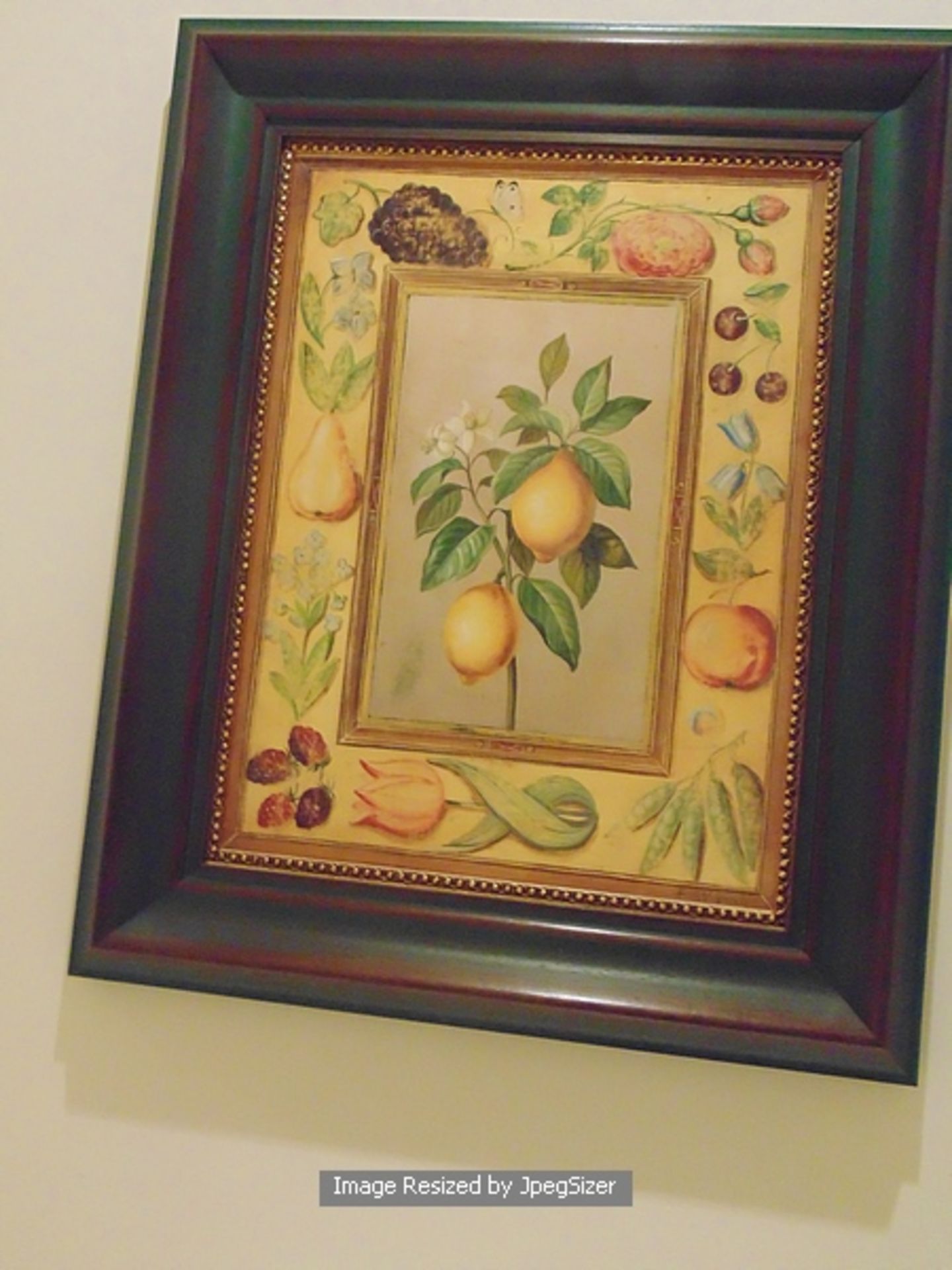 A pair of fruit prints in wooden frame 440mm x 545mm - Image 3 of 3