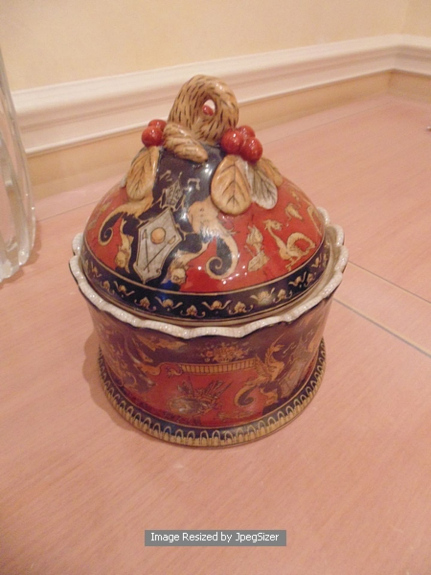 An Imari lidded ceramic pot
