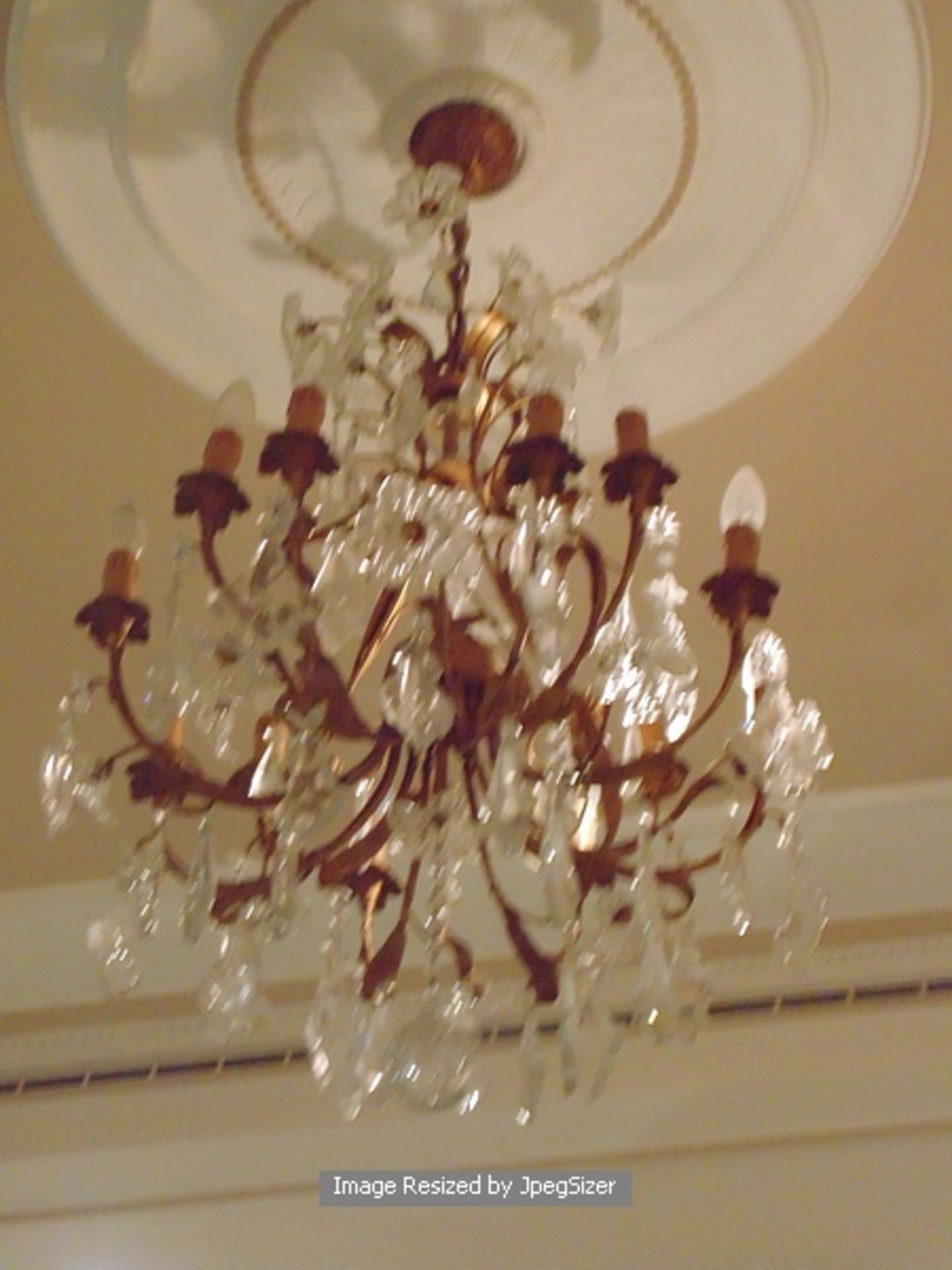 French bronze and crystal 12 arm chandelier 1140mm dropThe buyer to remove at own costs or appoint - Image 3 of 3