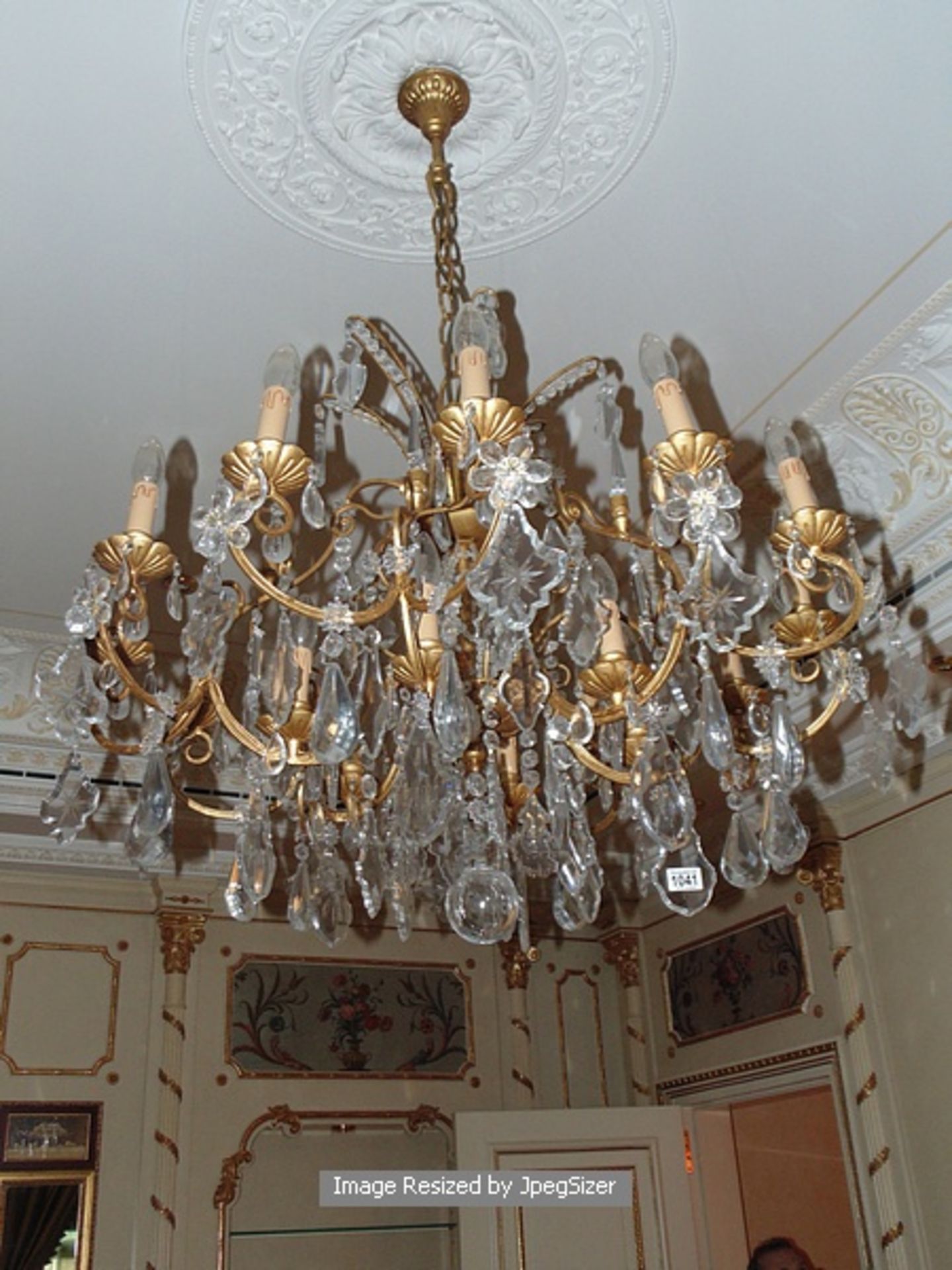 Continental Dore bronze and crystal chandelier 18 arm 1300mmdropThe buyer to remove at own costs