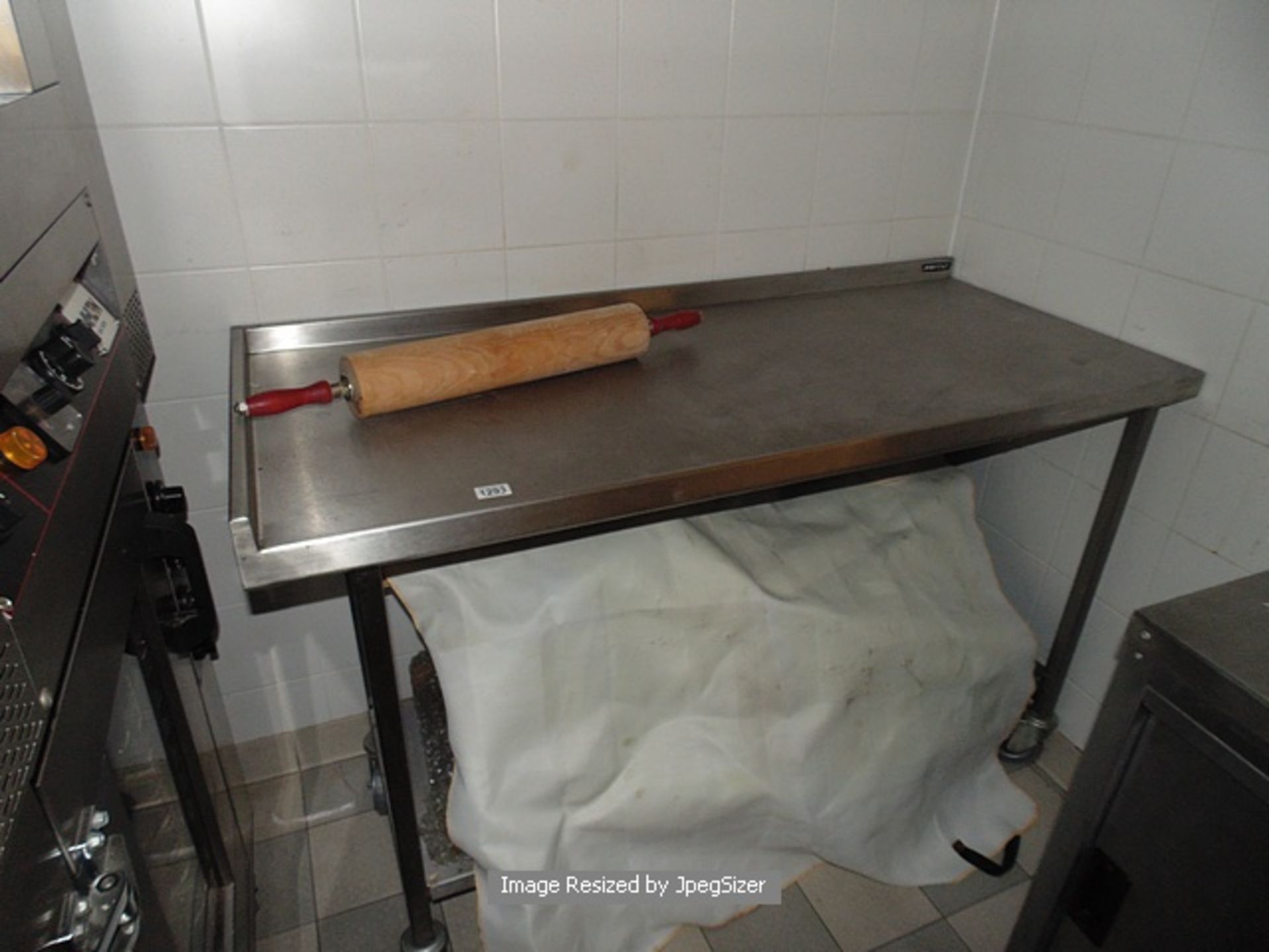 Moffat stainless steel mobile preparation table with under shelf 1400mm x 800mm x 900mm  Lift out