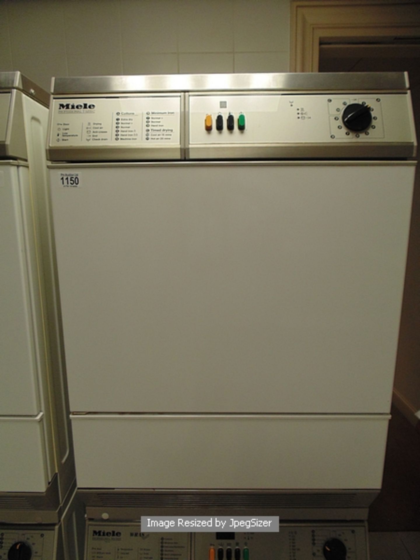 Miele T5205C commercial tumble dryer 6kg capacity moisture sensing system electronic controls 87'