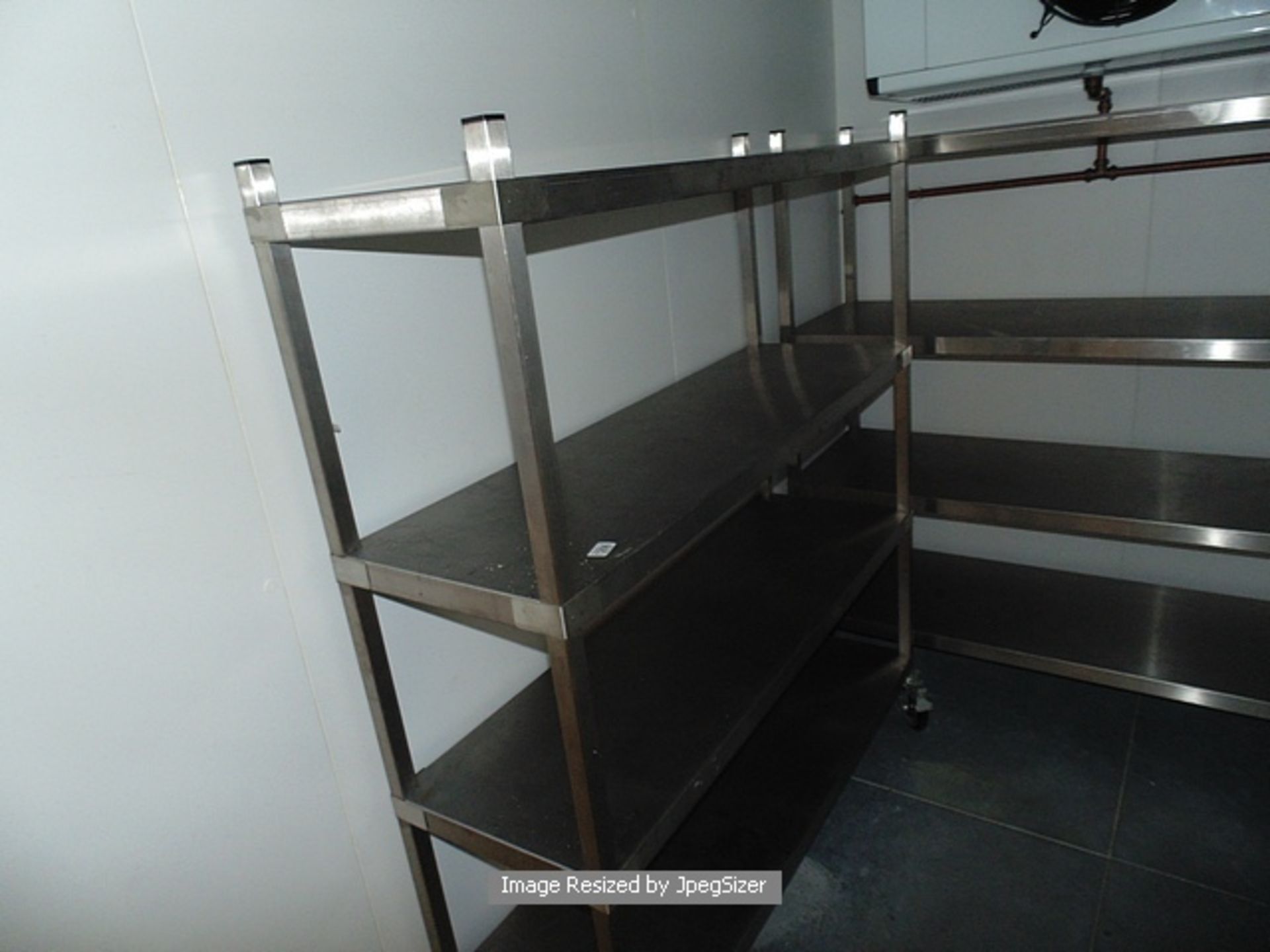 Moffat stainless steel mobile four tier rack 1300mm x 400mm x 1500mm  Lift out charge  5