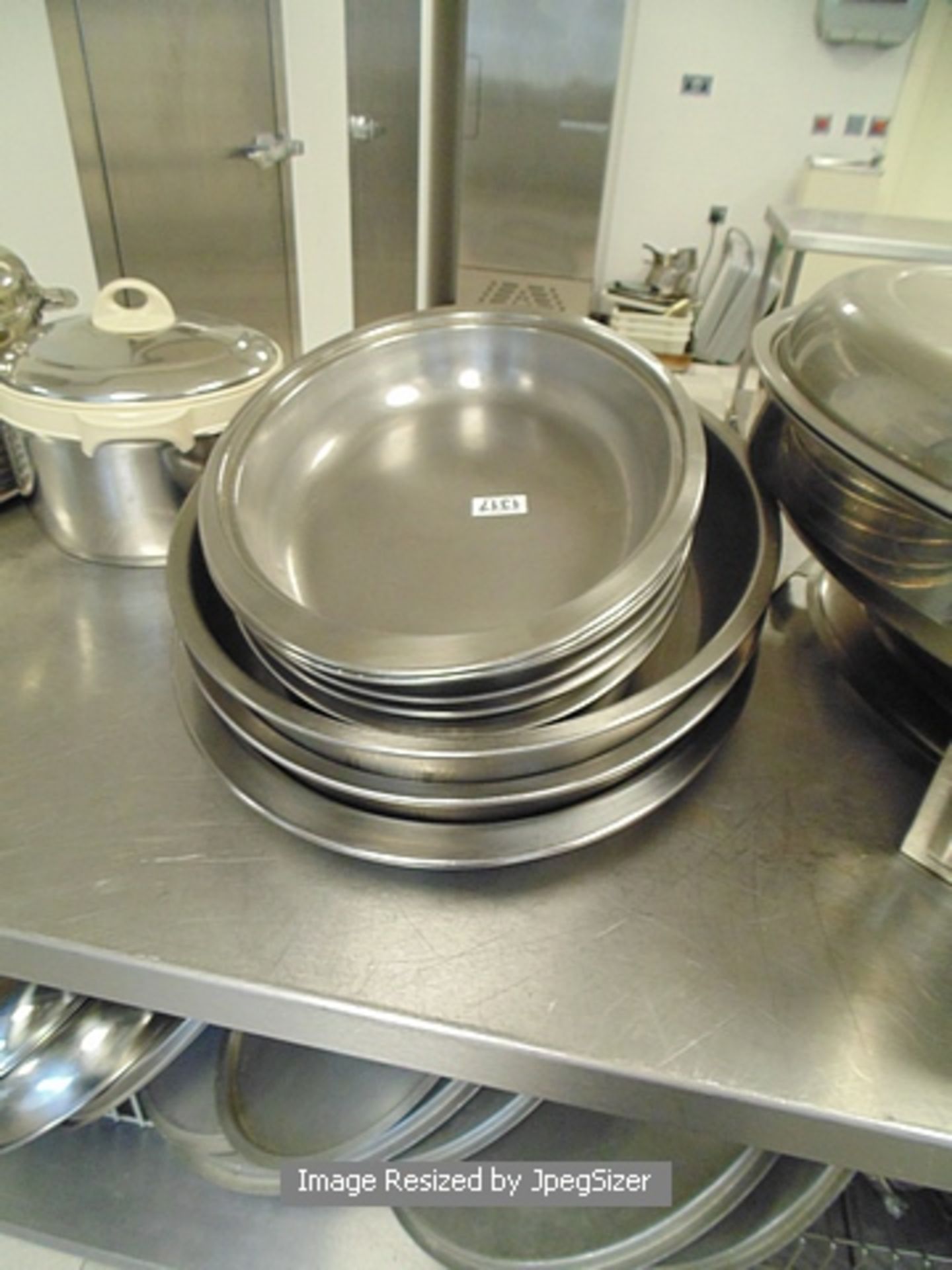 Various stainless steel oval platters