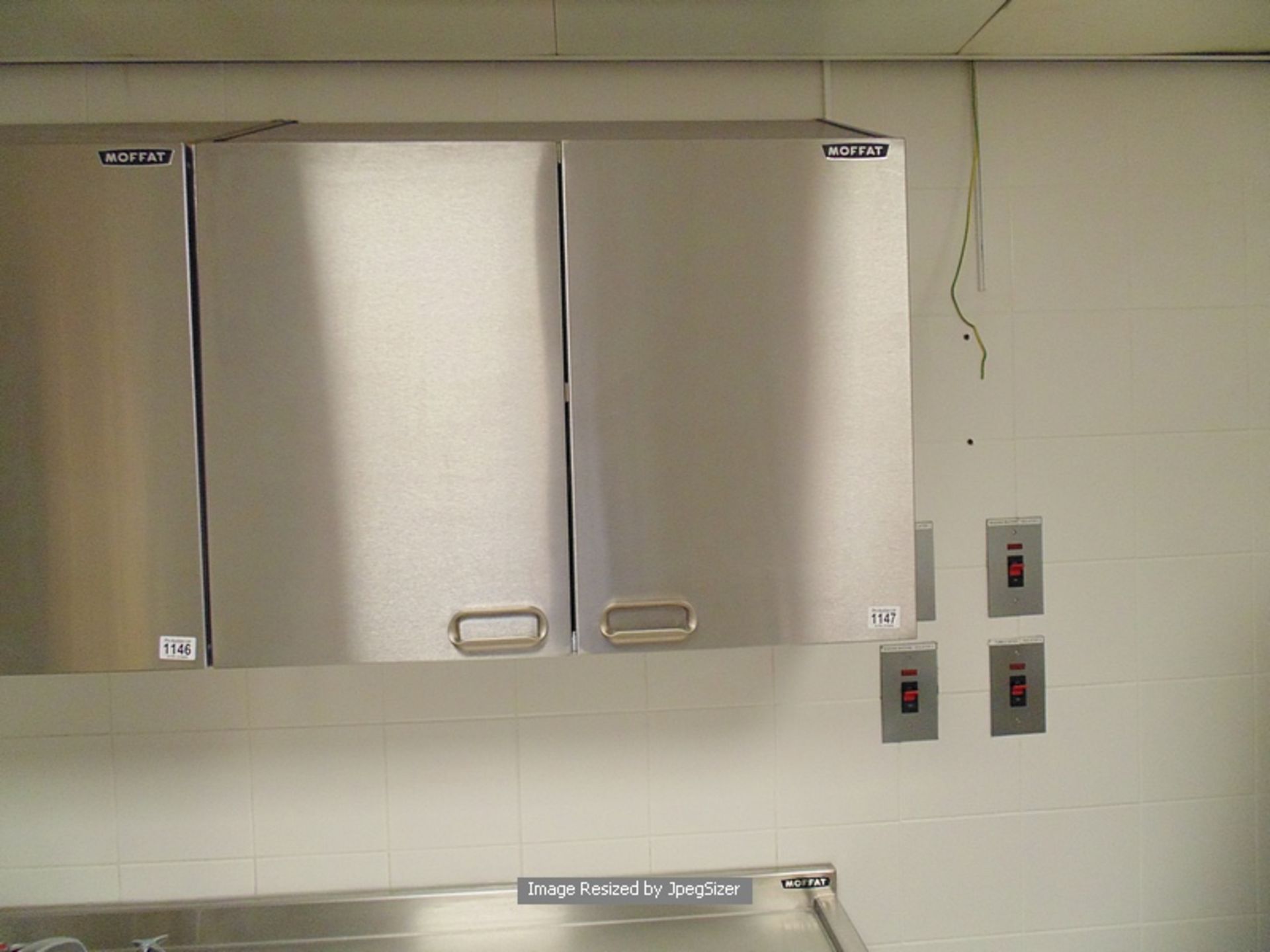 Moffat stainless steel wall cupboards double door 800mm  Lift out charge  5