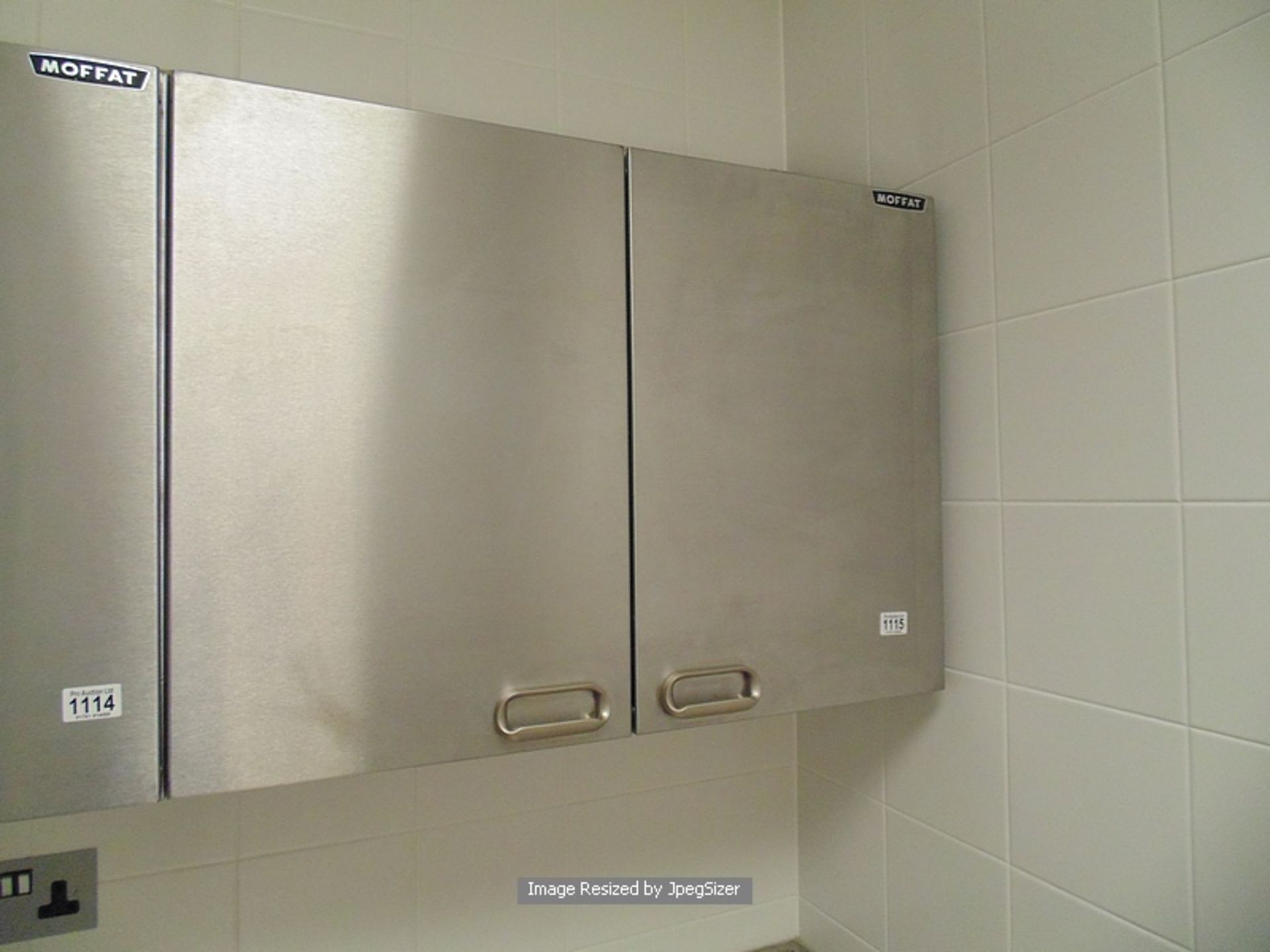 Moffat stainless steel wall cupboards double door 800mm  Lift out charge  5