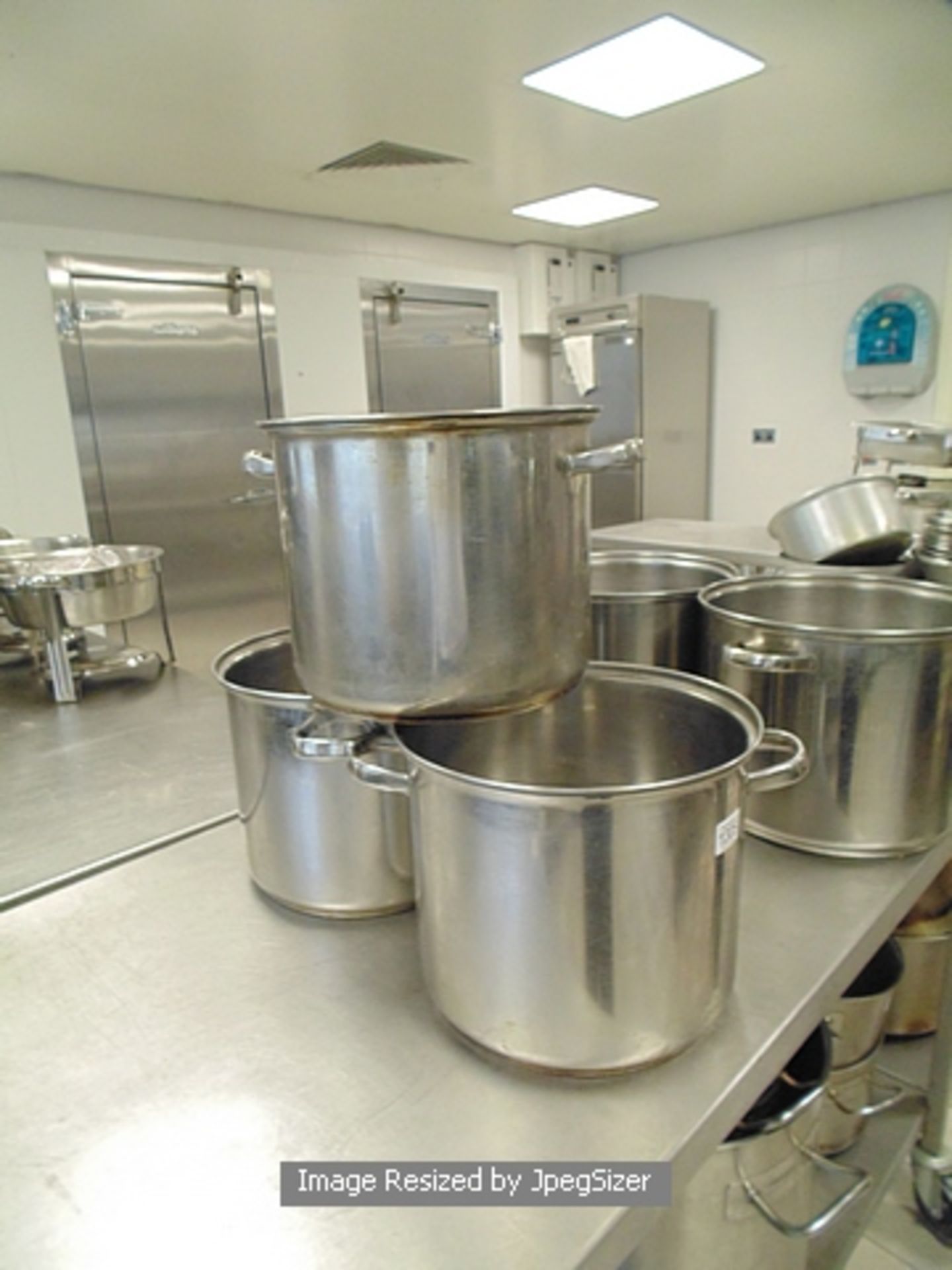 3 x Longlife Utensils stainless steel commercial stock pots 18 litre capacity 305mm x 250mm