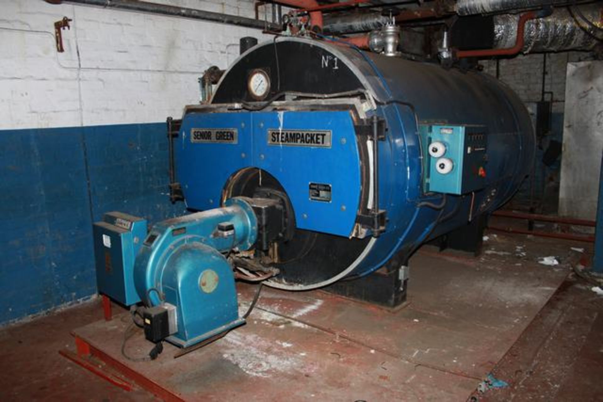 Senor green model 54 steam packet boiler 160- 240 psi 4000 pound per hour - Image 2 of 2