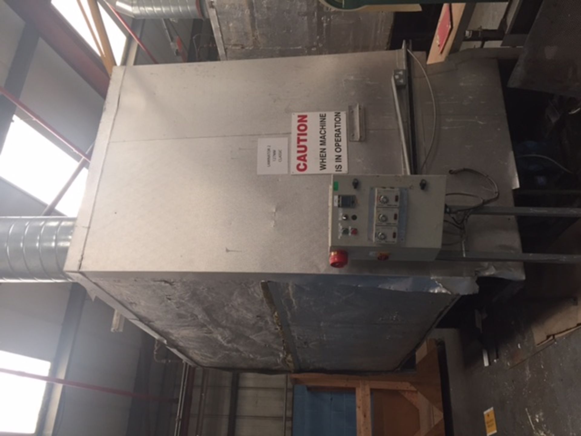 Lamination drying machine approx measurements 4m x 2.5m x 3.5m high