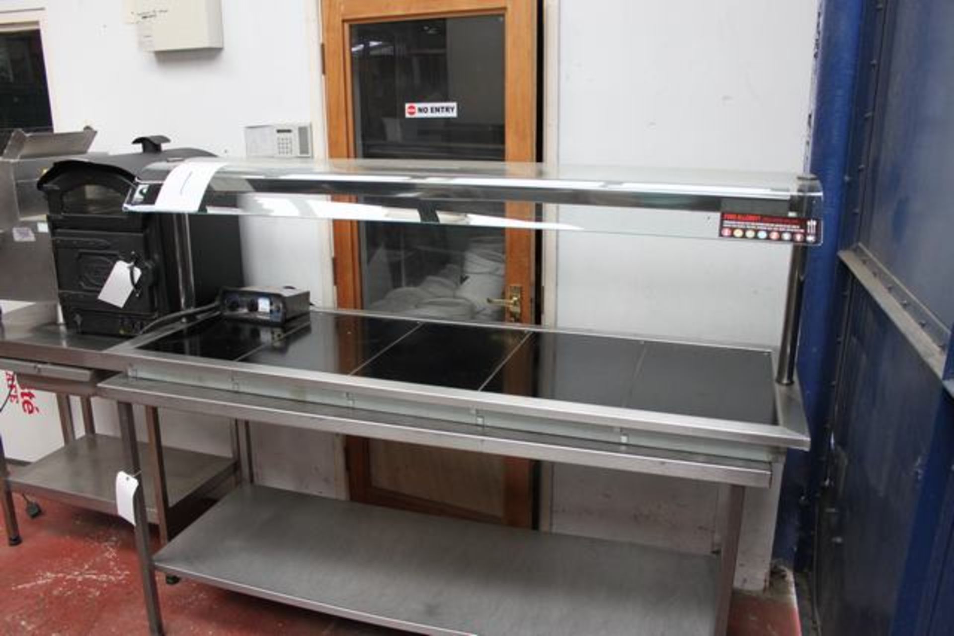 I Design Counterline drop in hot plate unit with five lamp heated gantry 1870mm x 660mm