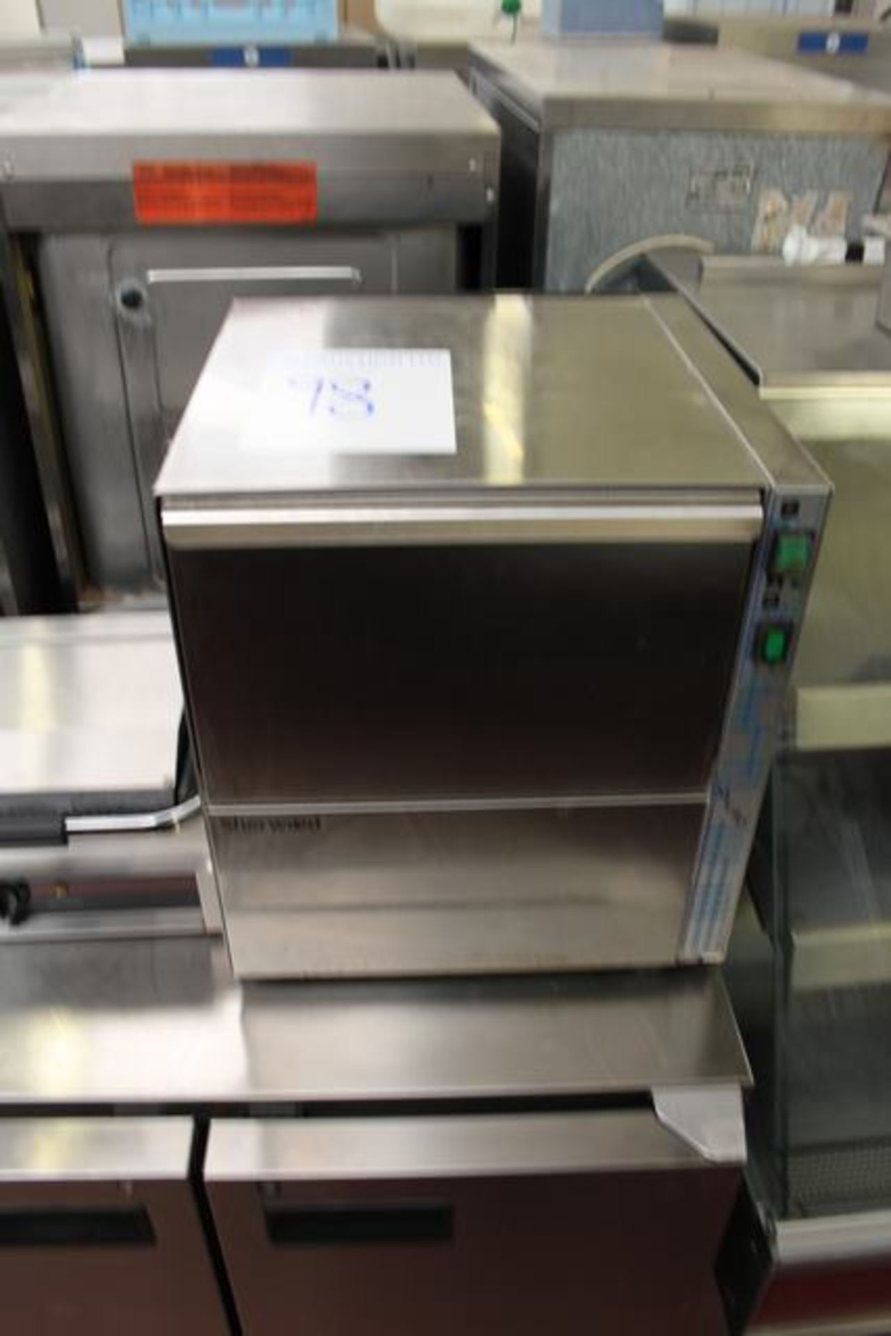 Sherwood Univerbar under counter glass washer glasswasher with stationary basket:  450x450mm  usable