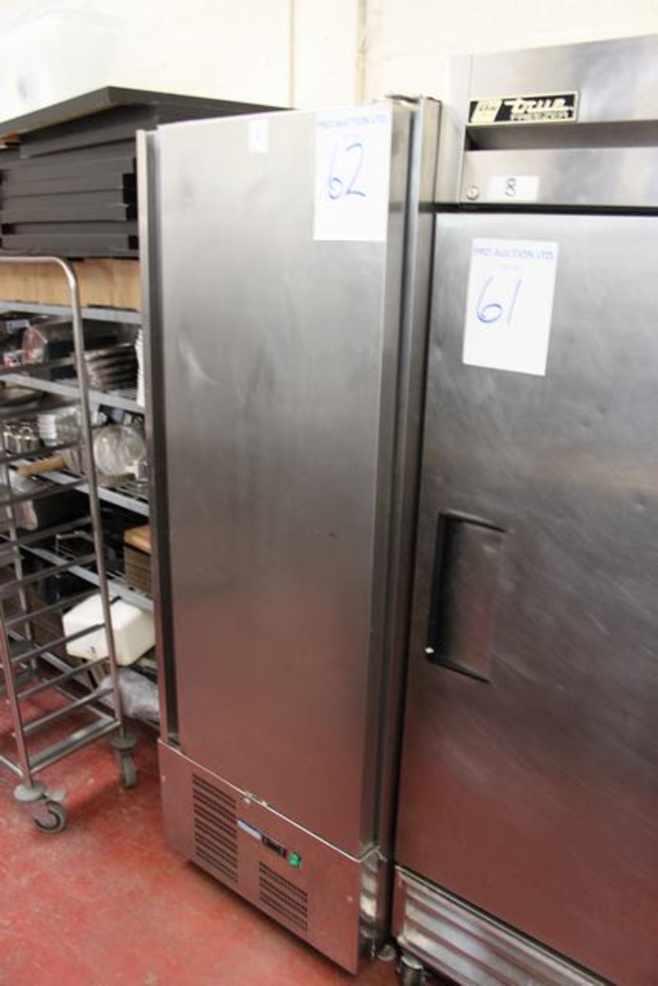 Polar GS90 upright solid door freezer maximum ambient temperature 32C capacity 365 litre