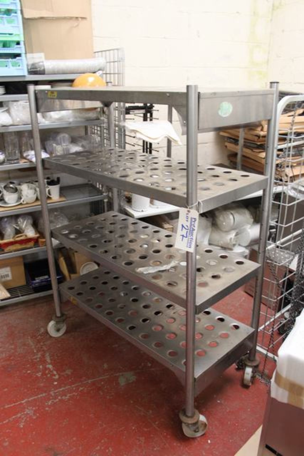 Bartlett B Line mobile four tier rack 1150mm x 520mm x 1620mm