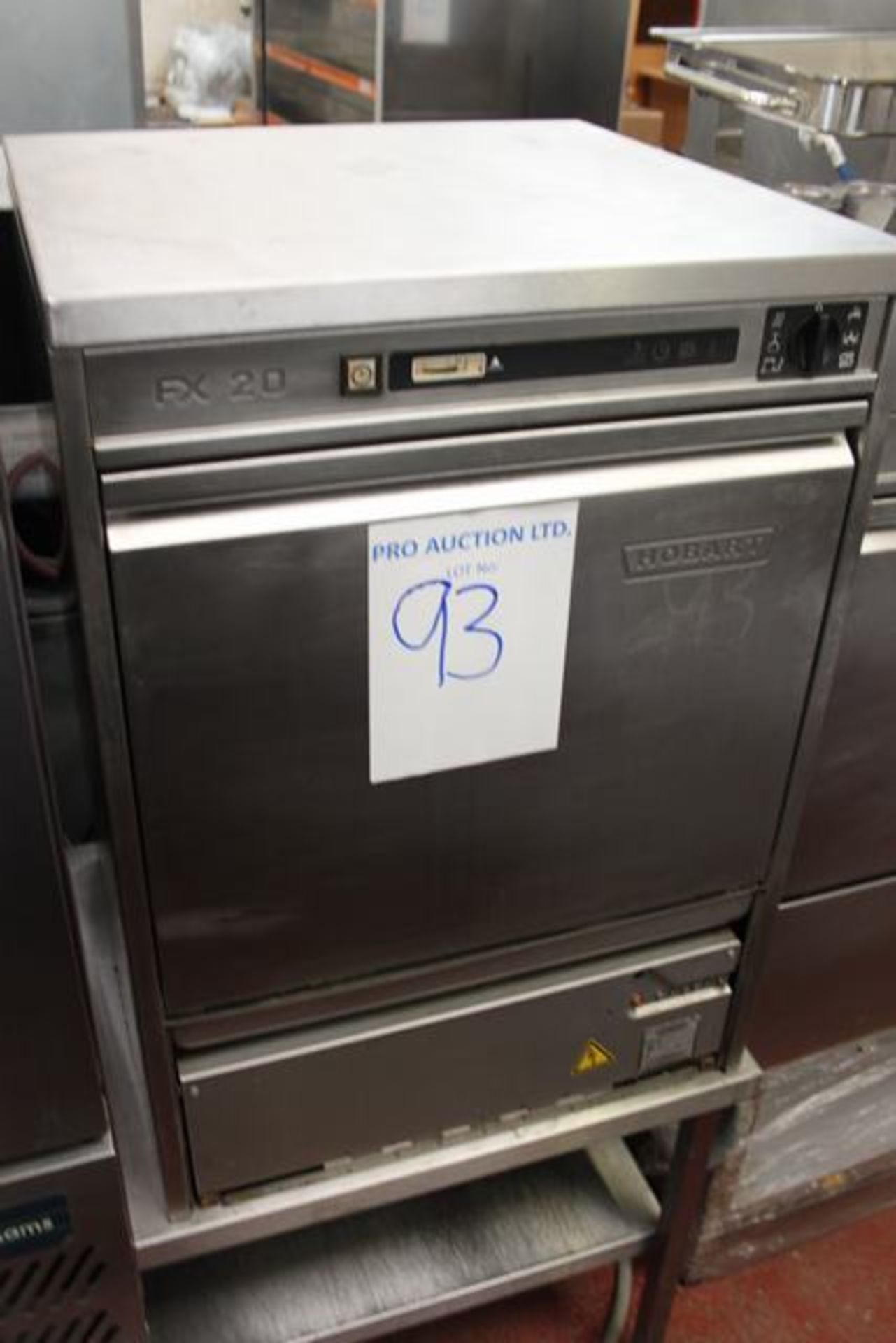 Hobart FX 20 E undercounter dishwasher 3 wash programs stainless steel construction connection 400V,