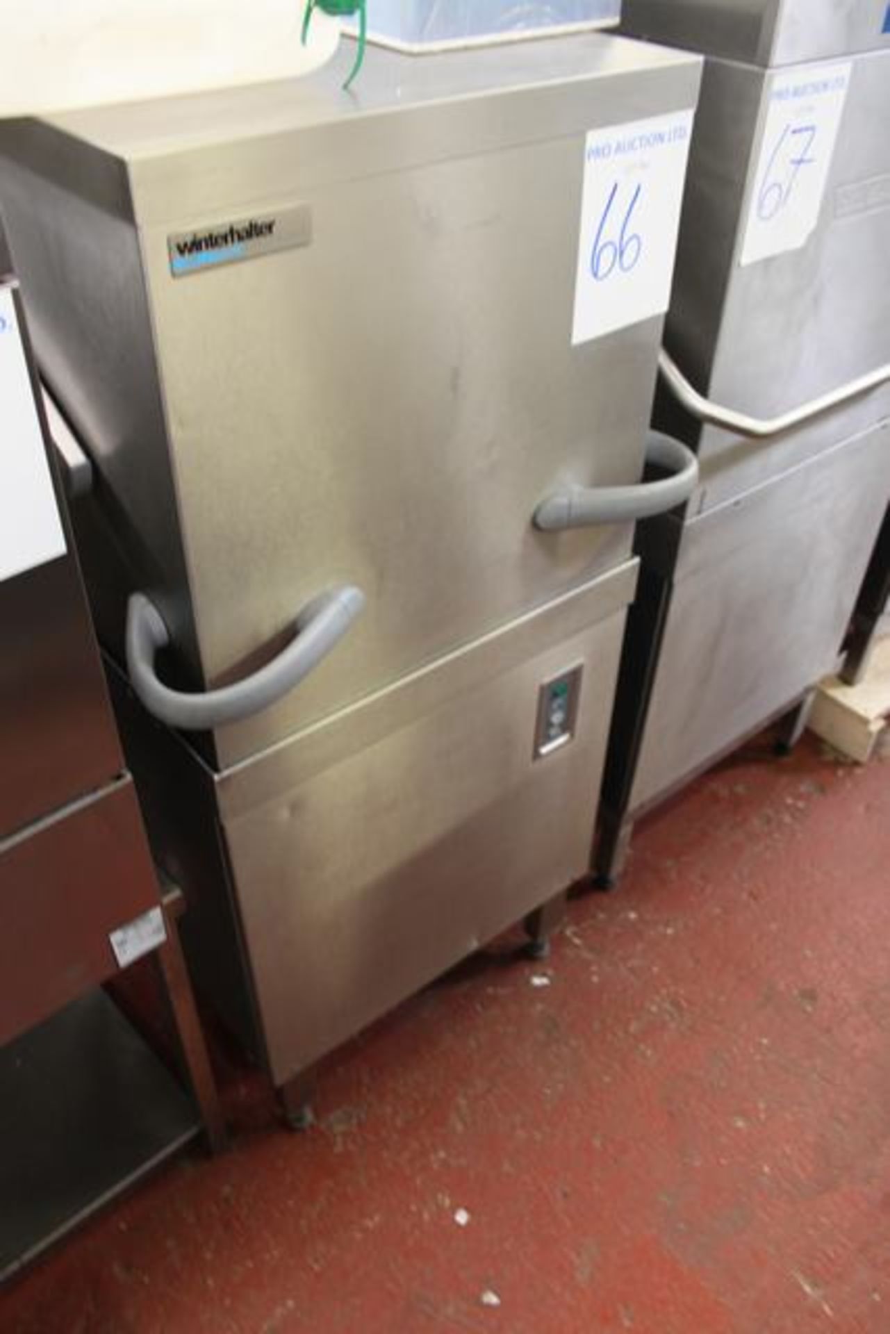 Winterhalter GS501 pass through dishwasher 500 x 500mm basket capacity 40 pcs/hr 2 wash cycle