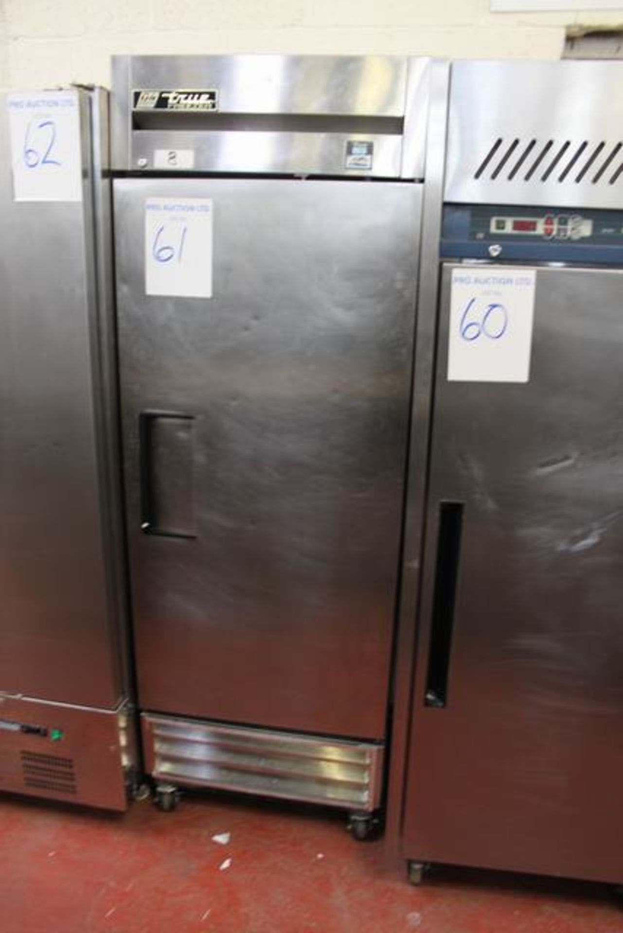 True T-19E upright refrigerator stainless steel front single door upright refrigerator interior