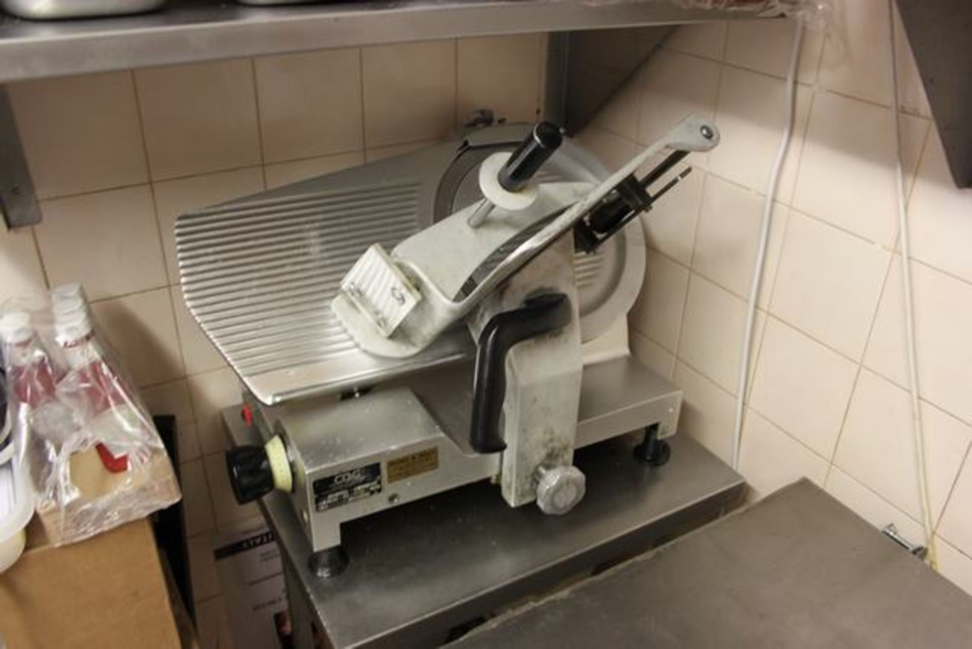 CEG 300 I table top gravity feed slicer 300mm blade 1.35 HP motor 325mm carriage stroke