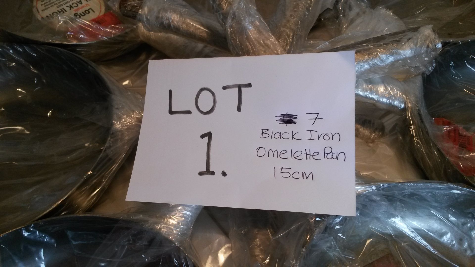 3 x Black iron omelette pan 150mm