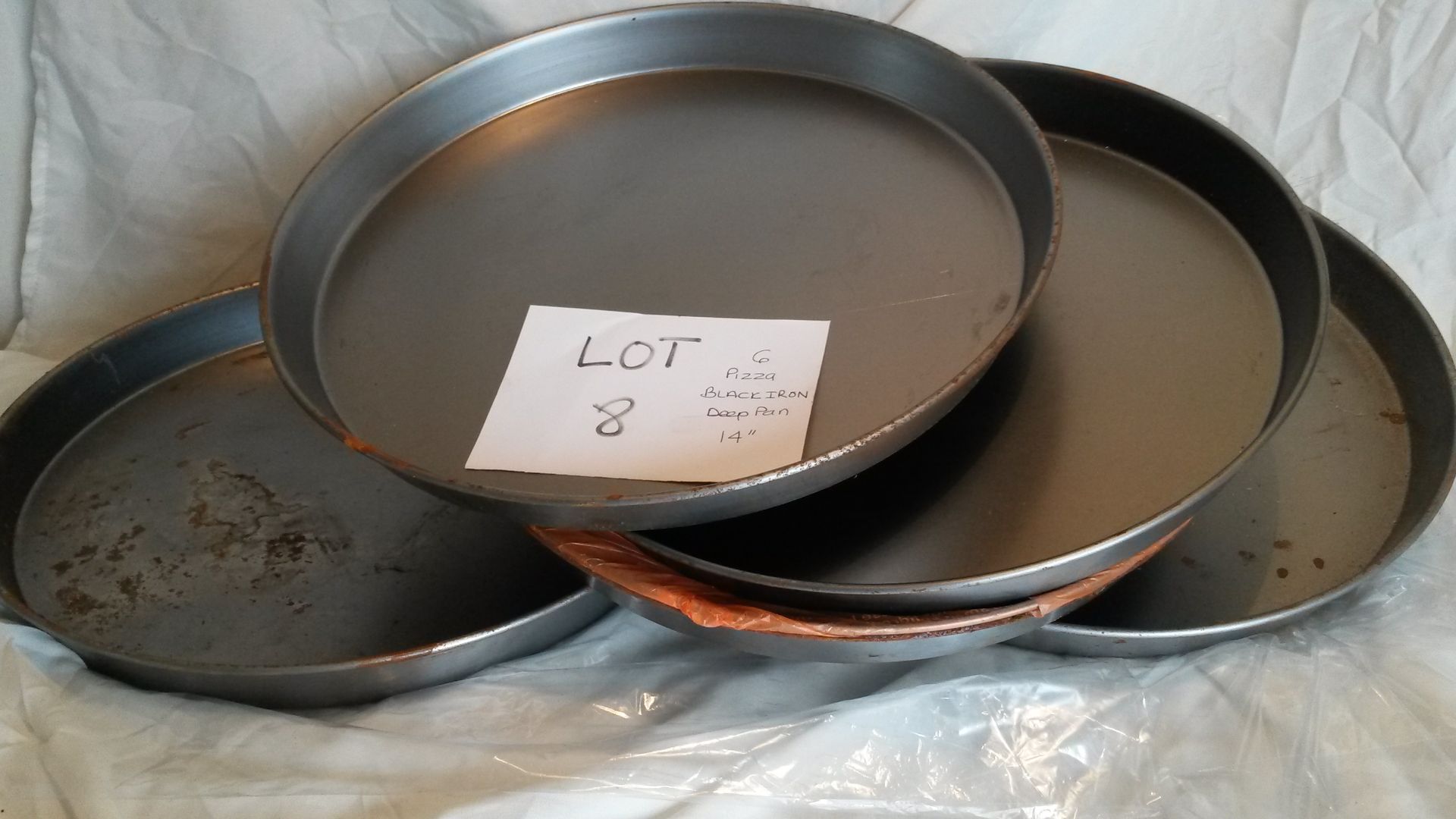 3 x Black iron deep pan 360mm