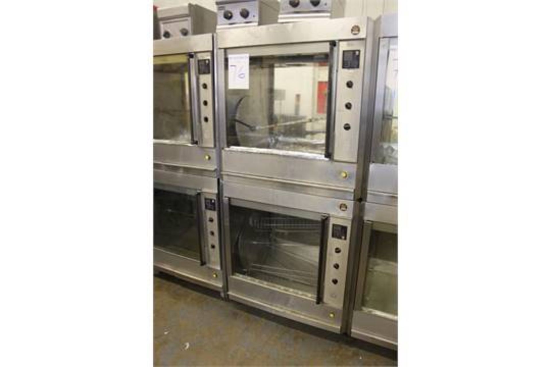 Vanguard double glass door rotisserie oven type RT214 SNVanguard R1214 stacked electric rotisserie