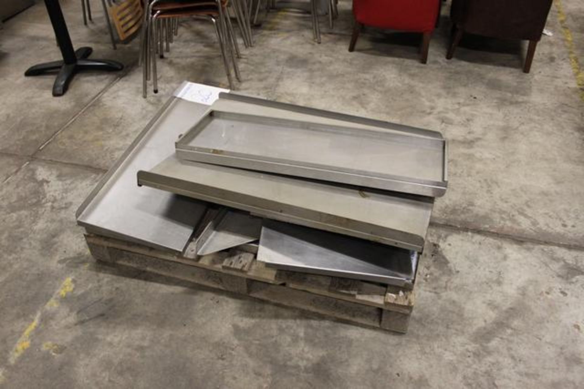 Various stainless steel shelfing complete with brackets
