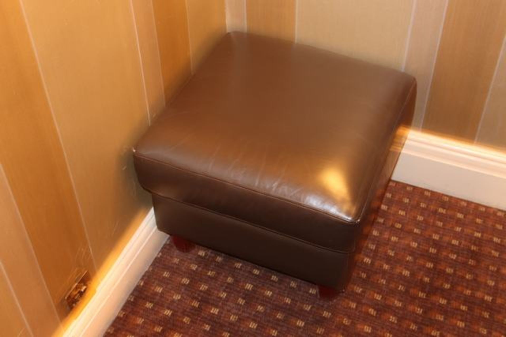 A faux leather poufs 550mm x 550mm  Lift out charge  5 - Image 2 of 2
