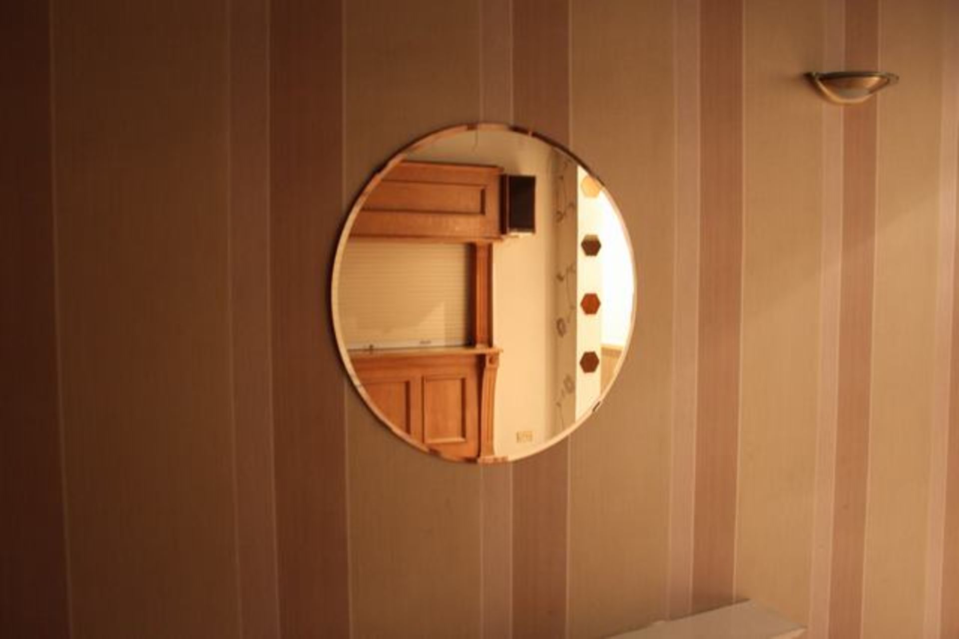 Circular frameless wall mirror 750mm diameter  Lift out charge  5