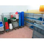 [Lot] Shelving & trays, contents of dirty wash room