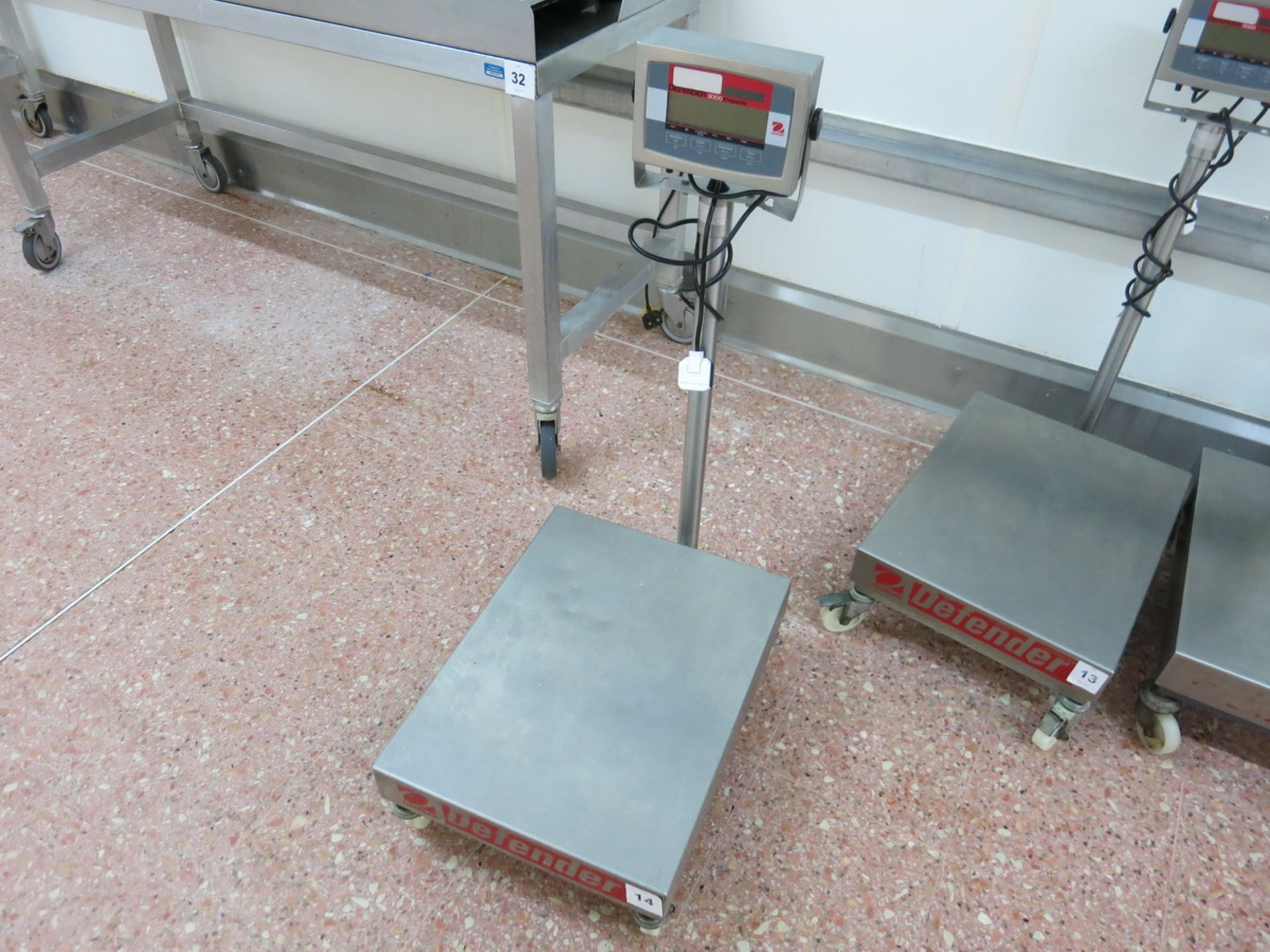 Ohaus platform scale, model T32XW, max 150 kg, min 0.01kg, mobile stand
LIFT OUT CHARGE  £10