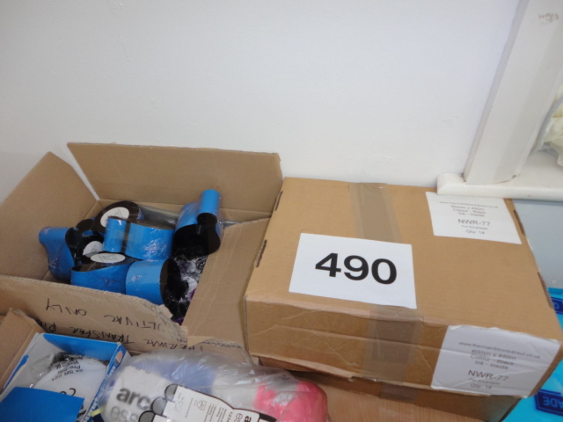 2 x Box of print head wipes, Thermal printer ribbons x 3 boxes 60x50 model NWR-77 blackLIFT OUT £5