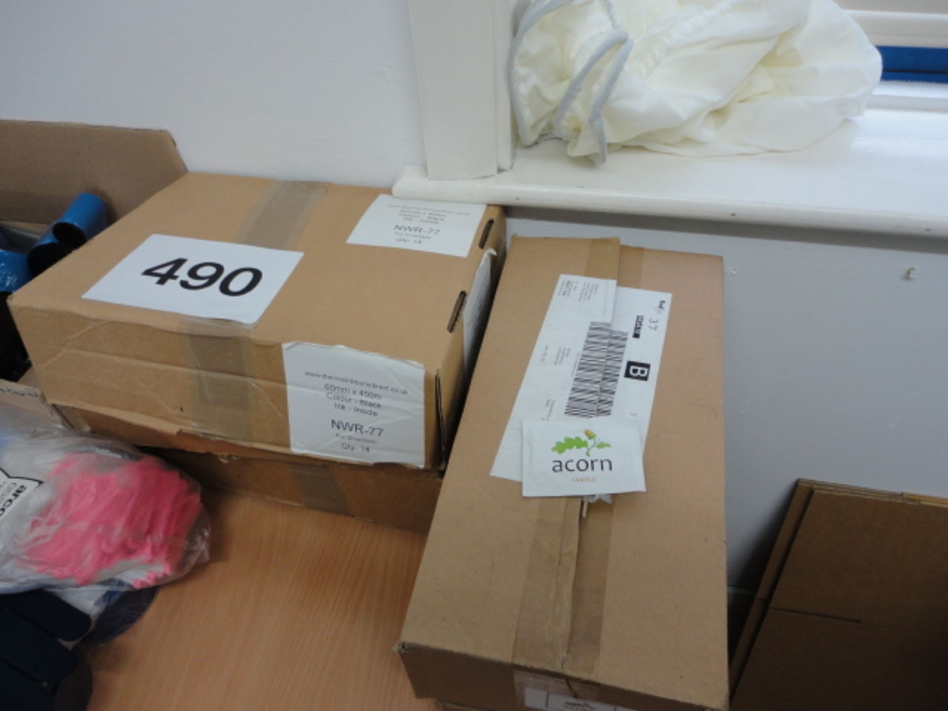 2 x Box of print head wipes, Thermal printer ribbons x 3 boxes 60x50 model NWR-77 blackLIFT OUT £5 - Image 2 of 2