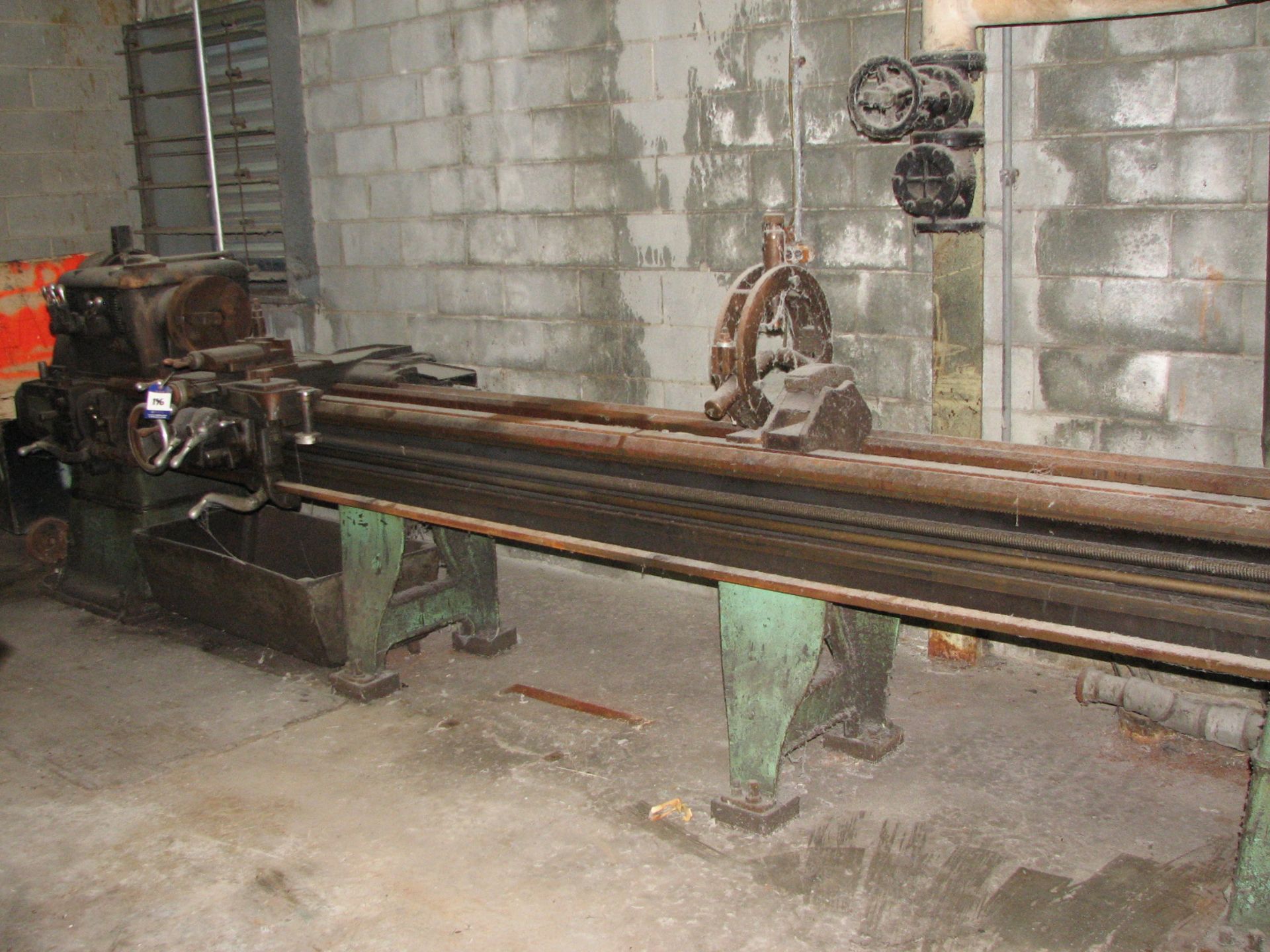 Shipley & Lodge engine lathe, 16"W x 15'L table with toolings