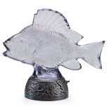 LALIQUE"Gros Poisson, Algues" illuminated table decoration, France, des. 1922 M p. 478, no. 1101