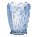 LALIQUEÒDana•desÓ vase, clear glass with blue patina, France, des. 1926 M p. 433 no. 972 Molded R.