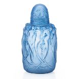 LALIQUE"Sirnes" perfume burner, clear glass with blue patina, France, des. 1920 M p. 688 no. 2651