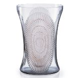 LALIQUE"Los Angeles" vase, clear and frosted glass with sepia patina, France, des. 1936 M p. 464,