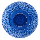 LALIQUE"Flora-Bella" bowl, blue glass, France, des. 1930 M p. 299 no. 407 Etched R. LALIQUE FRANCE 2