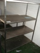 STAINLESS STELL STORAGE/RACKING - 4 SHELF